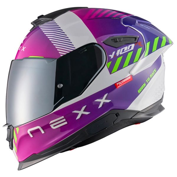 Full Face Nexx Y.100R Fade Purple White
