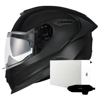 Casque Full Face Nexx Y.100R Full Black Matt + X.COM 3 Pro Casque Full Face Nexx Y.100R Full Black Matt + X.COM 3 Pro