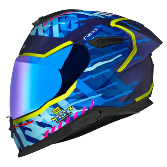 Casque Full Face Nexx Y.100R Urbangram Indigo Blue Matt Casque Full Face Nexx Y.100R Urbangram Indigo Blue Matt