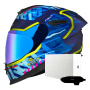 Casque Full Face Nexx Y.100R Urbangram Indigo Blue Matt + X.COM 3 Pro