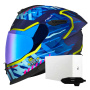 Casque Full Face Nexx Y.100R Urbangram Indigo Blue Matt + X.COM 3