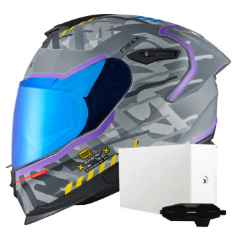 Casque Full Face Nexx Y.100R Urbangram Nardo Grey Matt + X.COM 3 Casque Full Face Nexx Y.100R Urbangram Nardo Grey Matt + X.COM 3
