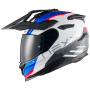 Casque Full Face Nexx Y.Travl Quest White Blue Red