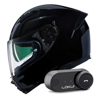 Full Face Nolan N60-6 Classico 301 + Kit Bluetooth Lokui K30