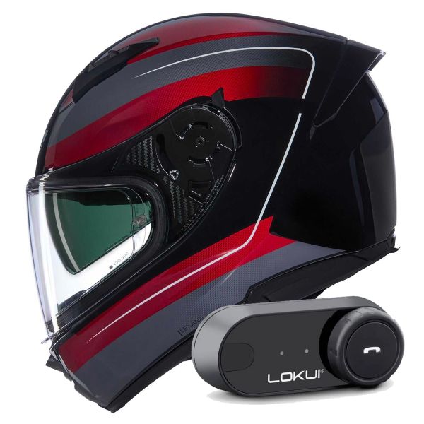 Full Face Nolan N60-6 Ermetico 345 + Kit Bluetooth Lokui K30