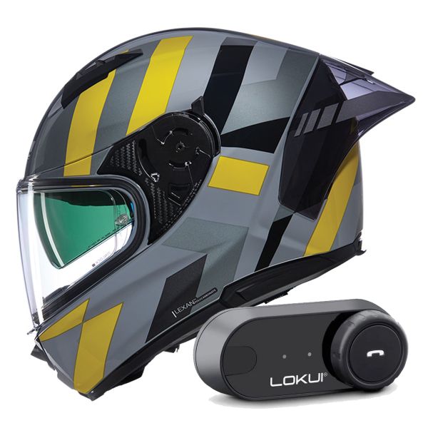 Full Face Nolan N60-6 Sport Dinamico 344 + Kit Bluetooth Lokui K30