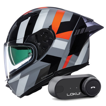 Full Face Nolan N60-6 Sport Dinamico 345 + Kit Bluetooth Lokui K30