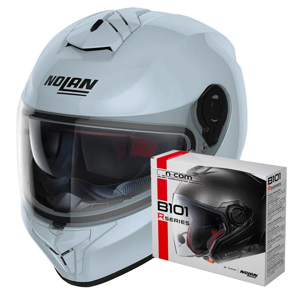 Full Face Nolan N80-8 Classic N-Com Zephyr White 6 + Kit Bluetooth B101R