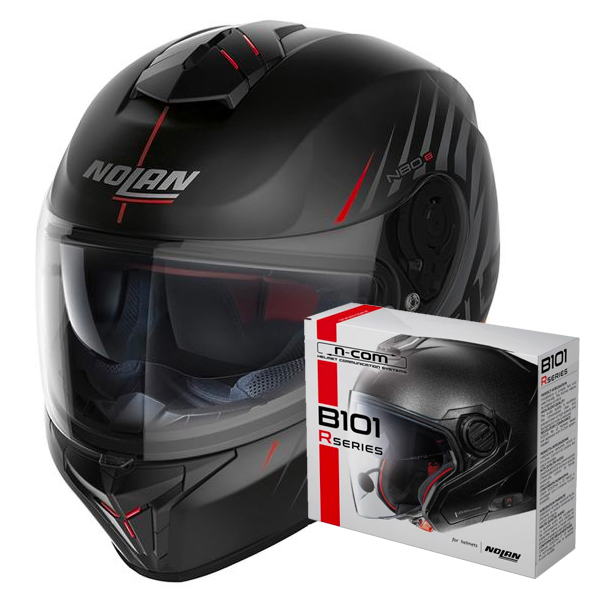 Full Face Nolan N80-8 Kosmos N-Com 63 + Kit Bluetooth B101R