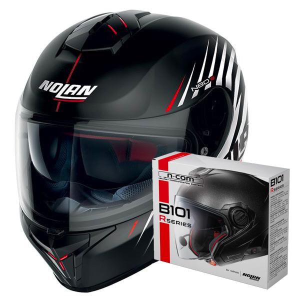 Full Face Nolan N80-8 Kosmos N-Com 64 + Kit Bluetooth B101R