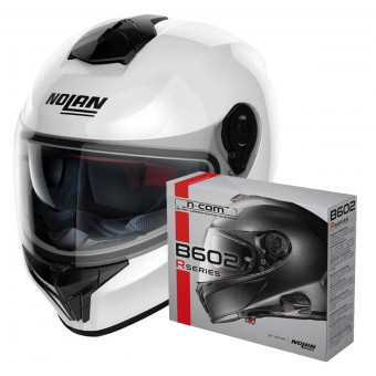 Full Face Nolan N80-8 Special N-Com White 15 + Kit Bluetooth B602R