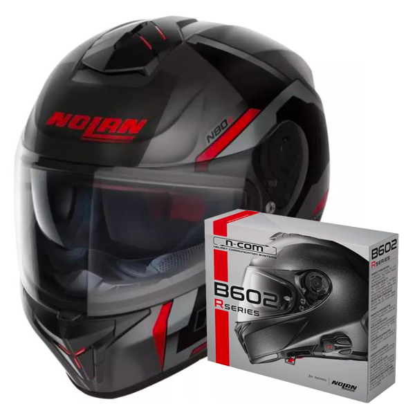 Full Face Nolan N80-8 Wanted N-Com 71 + Kit Bluetooth B602R