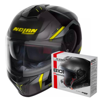 Full Face Nolan N80-8 Wanted N-Com 72 + Kit Bluetooth B101R