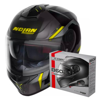 Full Face Nolan N80-8 Wanted N-Com 72 + Kit Bluetooth B602R