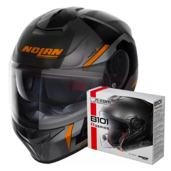 Full Face Nolan N80-8 Wanted N-Com 73 + Kit Bluetooth B101R