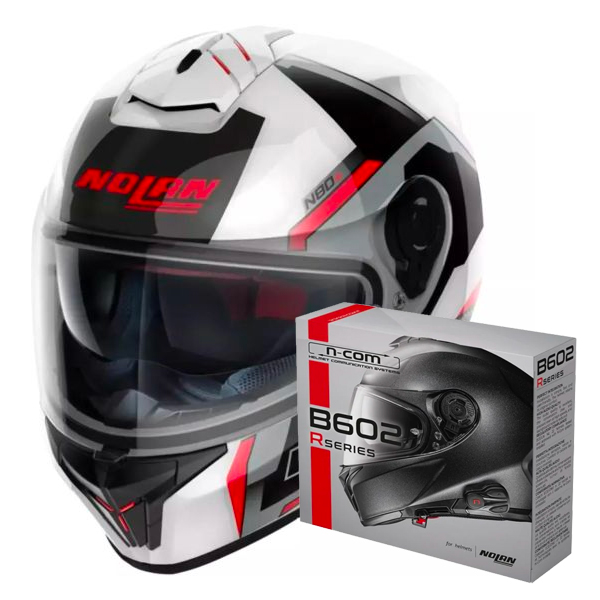 Full Face Nolan N80-8 Wanted N-Com 74 + Kit Bluetooth B602R