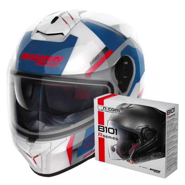 Full Face Nolan N80-8 Wanted N-Com 75 + Kit Bluetooth B101R