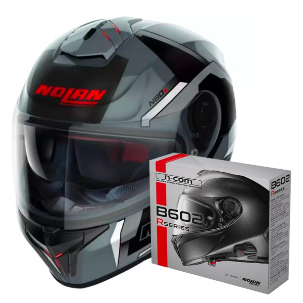 Full Face Nolan N80-8 Wanted N-Com 76 + Kit Bluetooth B602R