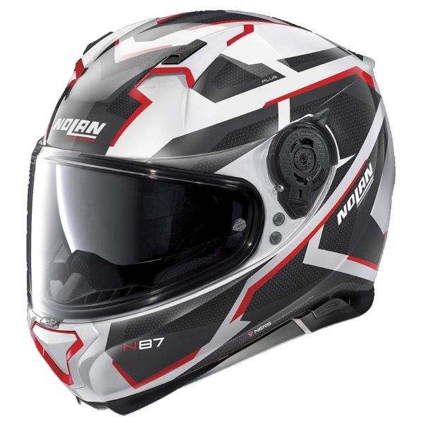 Full Face Nolan N87 Plus Overland N-Com White Red 35