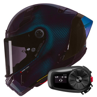 Full Face Nolan X-804 RS Ultra Carbon Liquido 328 + Kit Bluetooth 5S Solo