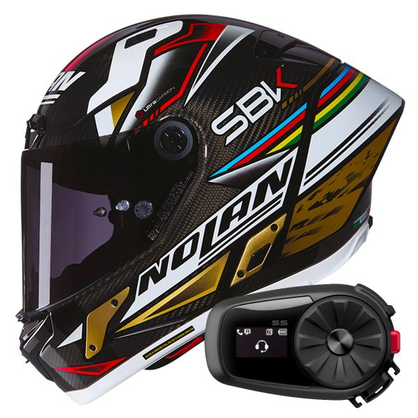 Full Face Nolan X-804 RS Ultra Carbon SBK 353 + Kit Bluetooth 5S Solo