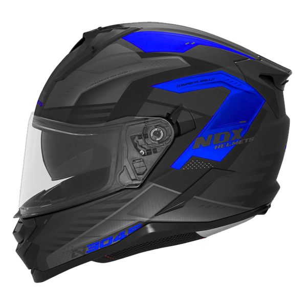 Full Face NOX N304S Carver Matt Black Blue Full Face NOX N304S Carver Matt Black Blue