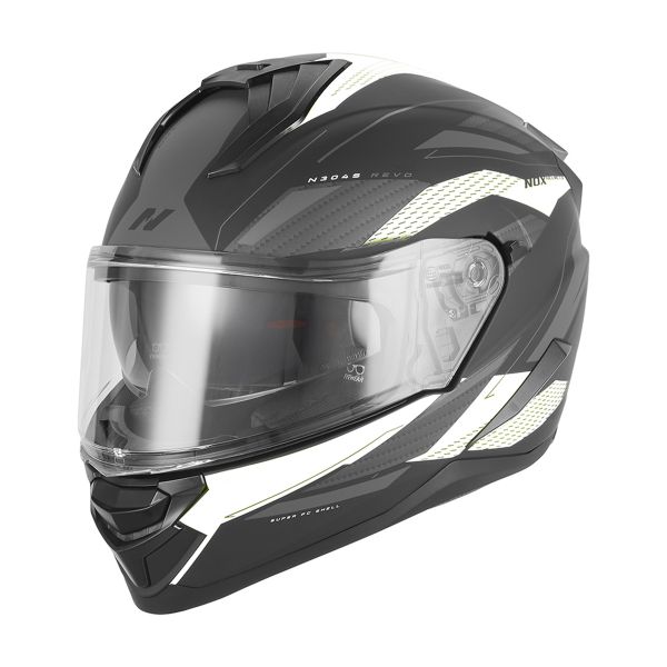 Full Face NOX N304S Revo Mat Black White