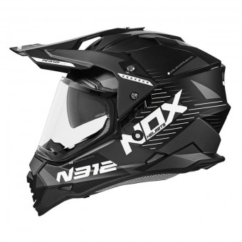 Full Face NOX N312 Extend Matt Black White