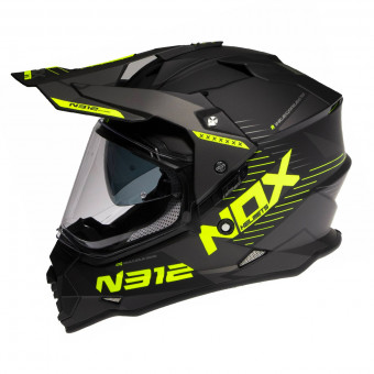 Full Face NOX N312 Extend Matt Black Yellow Fluo