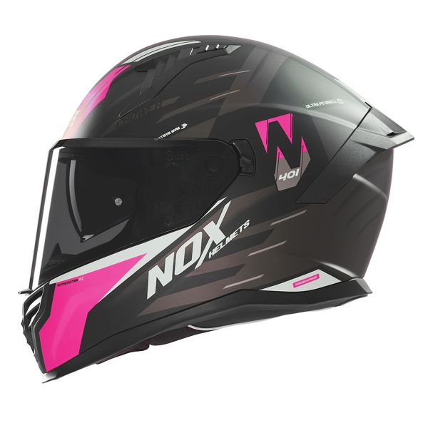 Full Face NOX N401 Crower Matt Black Pink Full Face NOX N401 Crower Matt Black Pink