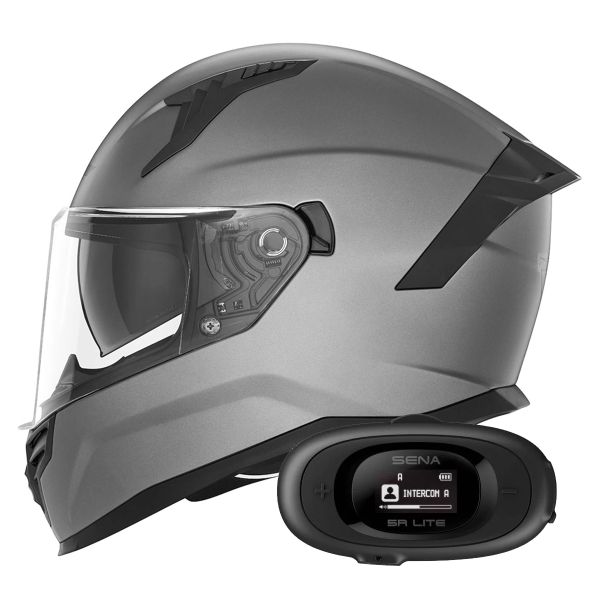 Full Face NOX N401 Matt Titanium + Kit bluetooth 5R Lite