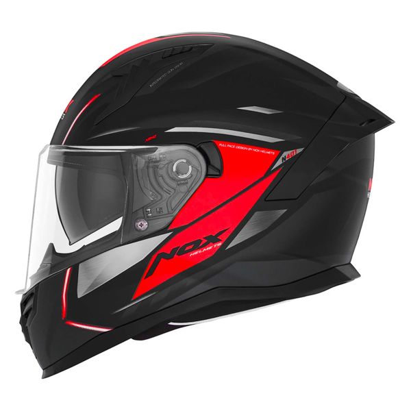 Full Face NOX N401 Xeno Matt Black Red Full Face NOX N401 Xeno Matt Black Red
