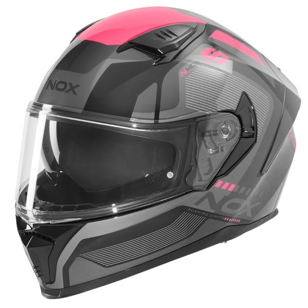 Full Face NOX N402 Mentor Black Pink Shiny