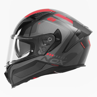 NOX N402 Mentor Black Red Shiny