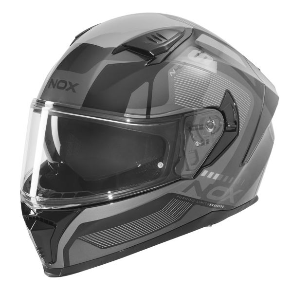 Full Face NOX N402 Mentor Black Silver Shiny