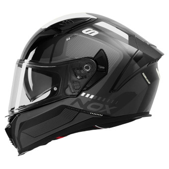 Casque Full Face NOX N402 Mentor Black White Shiny