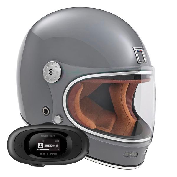 Full Face NOX Revenge Grey Nardo + Kit bluetooth 5R Lite