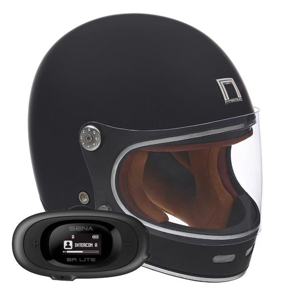 Full Face NOX Revenge Matt Black + Kit bluetooth 5R Lite