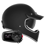 Casque Full Face NOX Seventy II Matt Black + Kit Bluetooth 5S Solo