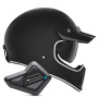 Casque Full Face NOX Seventy II Matt Black + Kit Bluetooth BT Mini