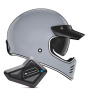 Casque Full Face NOX Seventy II Nardo Grey + Kit Bluetooth BT Mini