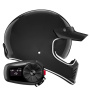 Casque Full Face NOX Seventy II Shiny Black + Kit Bluetooth 5S Solo