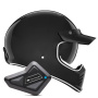 Casque Full Face NOX Seventy II Shiny Black + Kit Bluetooth BT Mini