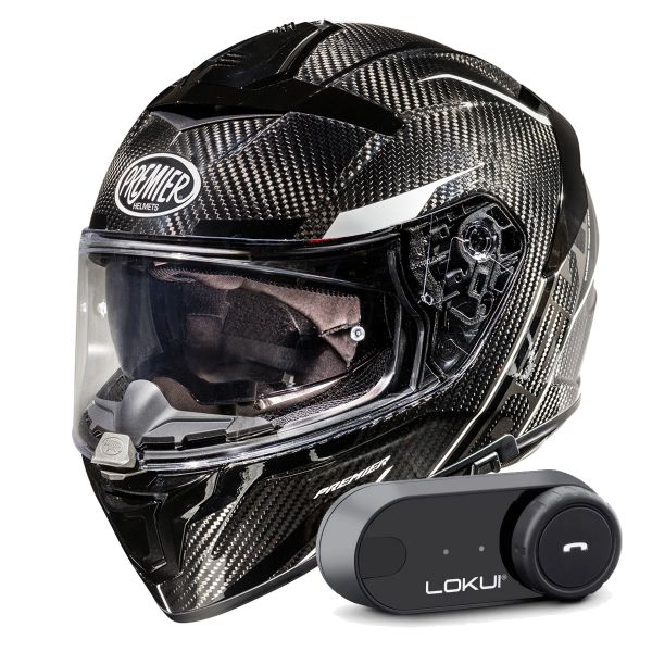 Full Face Premier Devil Carbon ST8 + Kit Bluetooth Lokui K30