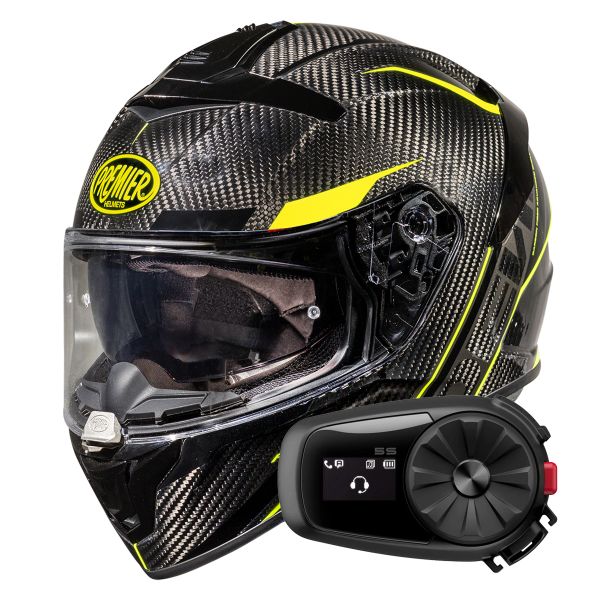 Full Face Premier Devil Carbon STY + Kit Bluetooth 5S Solo Full Face Premier Devil Carbon STY + Kit Bluetooth 5S Solo