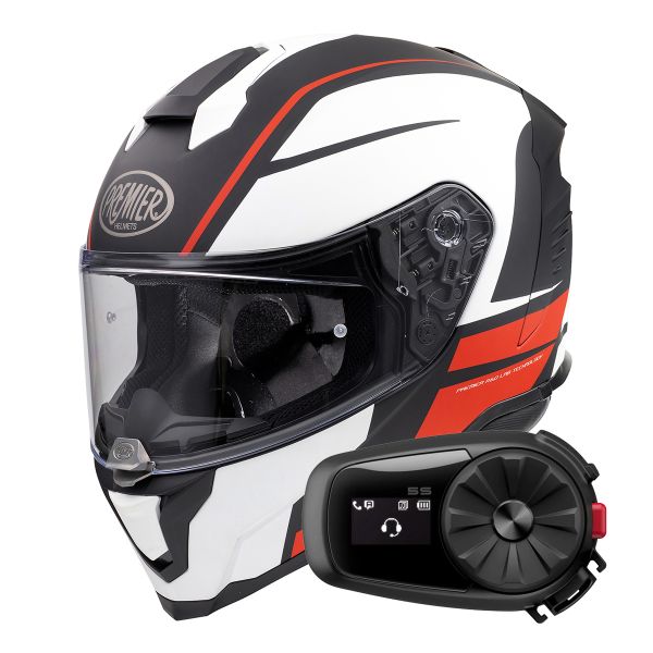 Full Face Premier Hyper DE92BM Mat + Kit Bluetooth 5S Solo