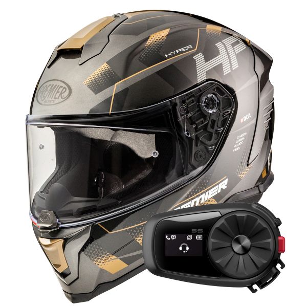 Full Face Premier Hyper HP19 + Kit Bluetooth 5S Solo