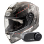Casque Full Face Premier Hyper HP92BM + Kit Bluetooth Lokui K30