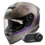 Casque Full Face Premier Hyper RS18BM + Kit Bluetooth Lokui K30