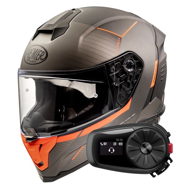 Full Face Premier Hyper RS93BM + Kit Bluetooth 5S Solo